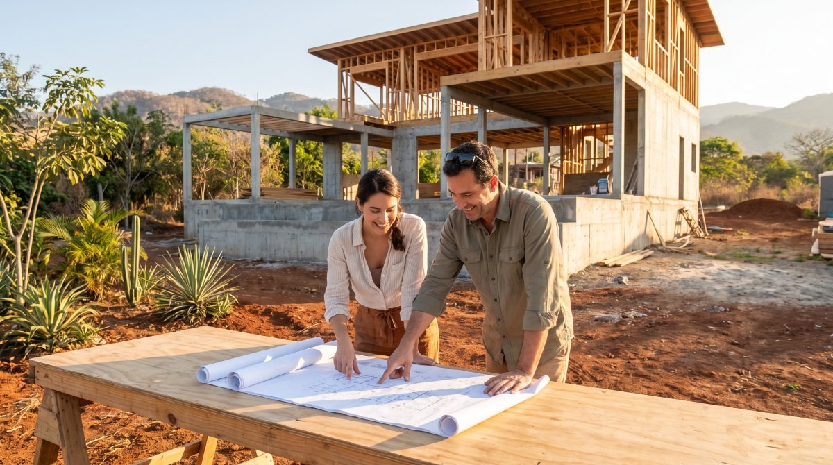 Construcción de una casa residencial en un desarrollo en Bucerías, Nayarit